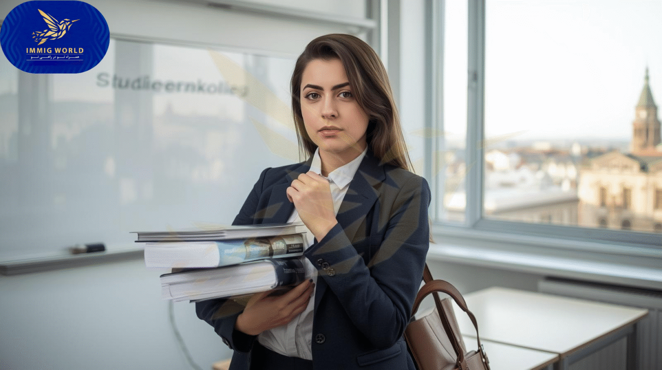 دانشجوی ایرانی در حال مطالعه برای آزمون زبان آلمانی و انگلیسی | TestDaF و IELTS